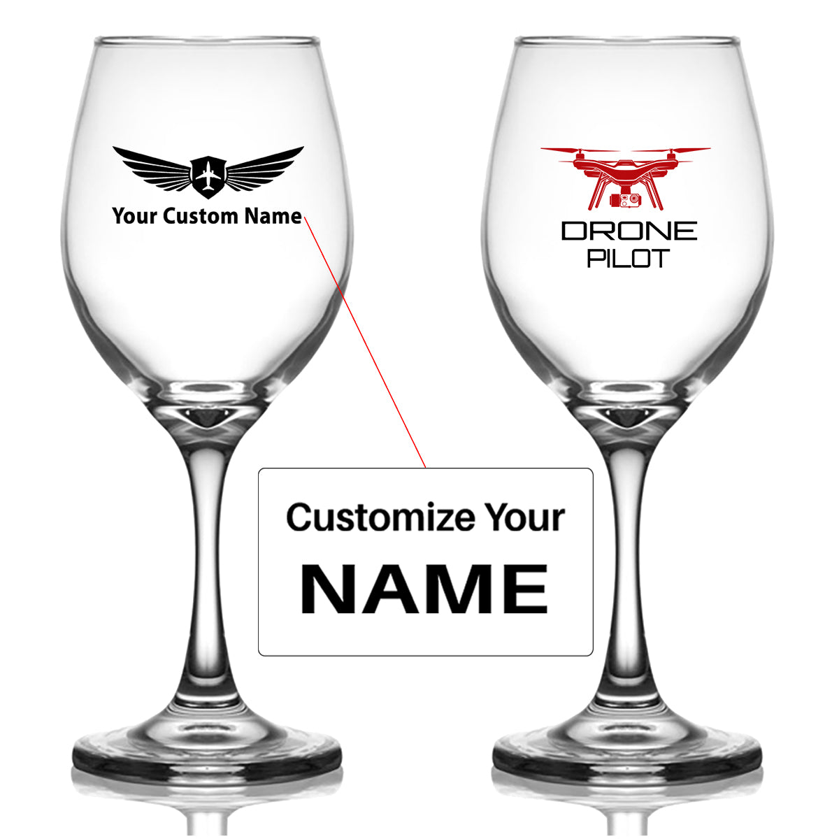 Drone Pilot Designed Wine Glasses
