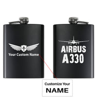 Thumbnail for Airbus A330 & Plane Designed Stainless Steel Hip Flasks