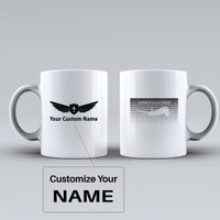 Thumbnail for Airbus A350XWB & Dots Designed Ceramic White Mugs