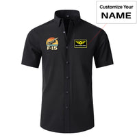 Thumbnail for Retro Fighter Jet F15 Designed Short Sleeve Shirts