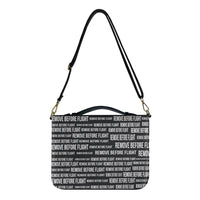 Thumbnail for Remove Before Flight 3-Black Designed PU Accessories Bags Strap Style