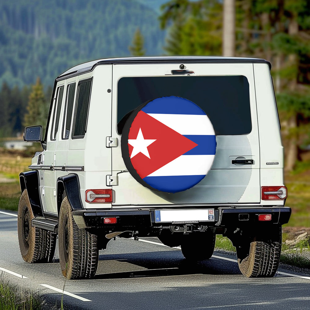 Cuba Flag Designed Tire Cover Cases