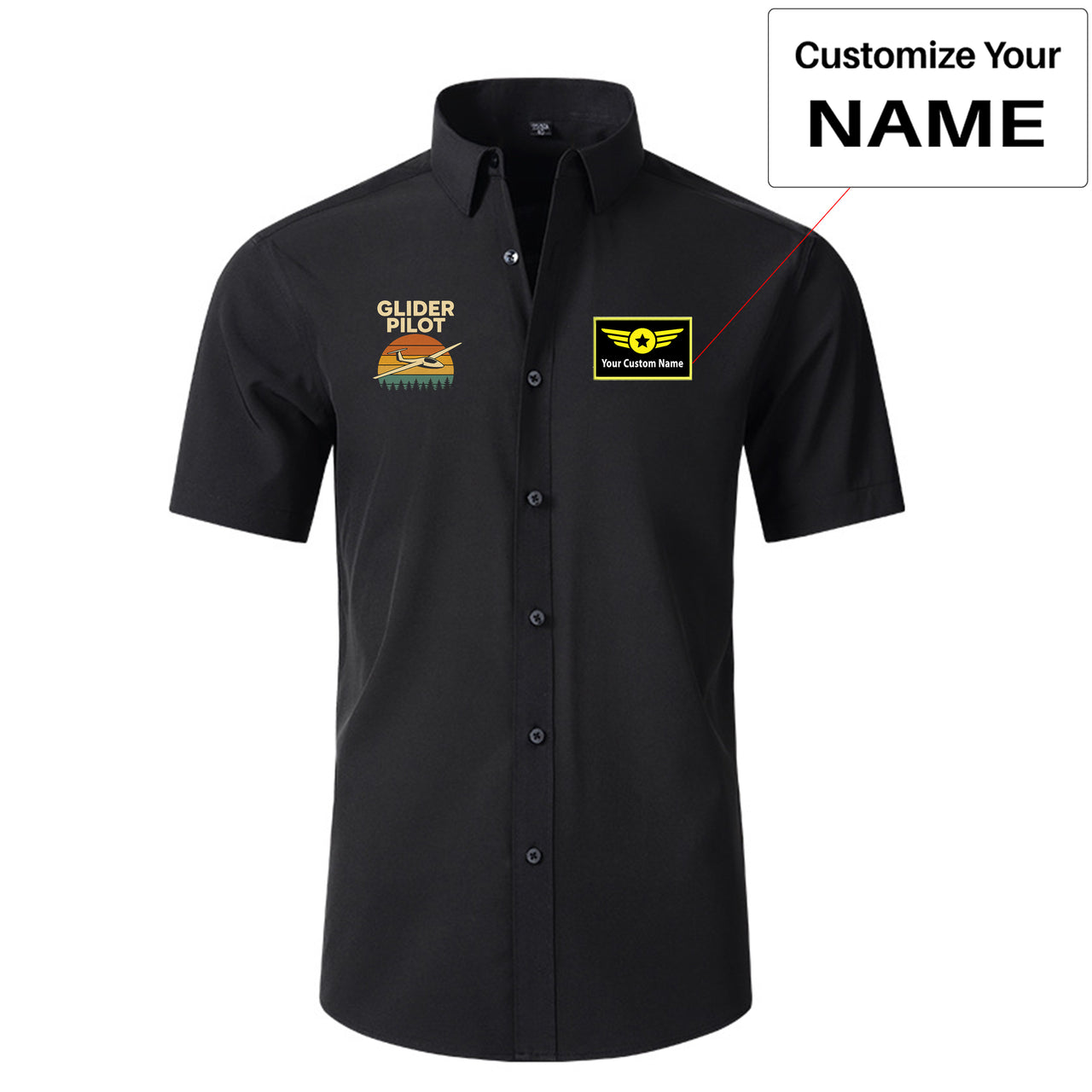 Retro Glider Designed Short Sleeve Shirts