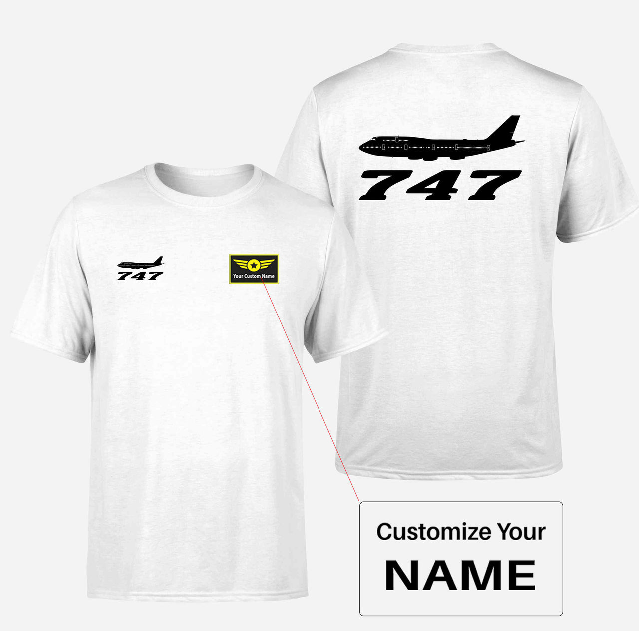 Boeing 747 - Queen of the Skies Designed Double-Side T-Shirts