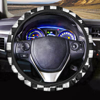 Thumbnail for Black & White Boxes Designed Car Steering Wheel Cover