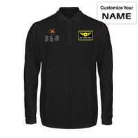 Thumbnail for Aviation Alphabet 2 Designed Long Sleeve Polo T-Shirts