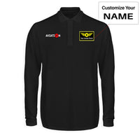 Thumbnail for Aviation Designed Long Sleeve Polo T-Shirts