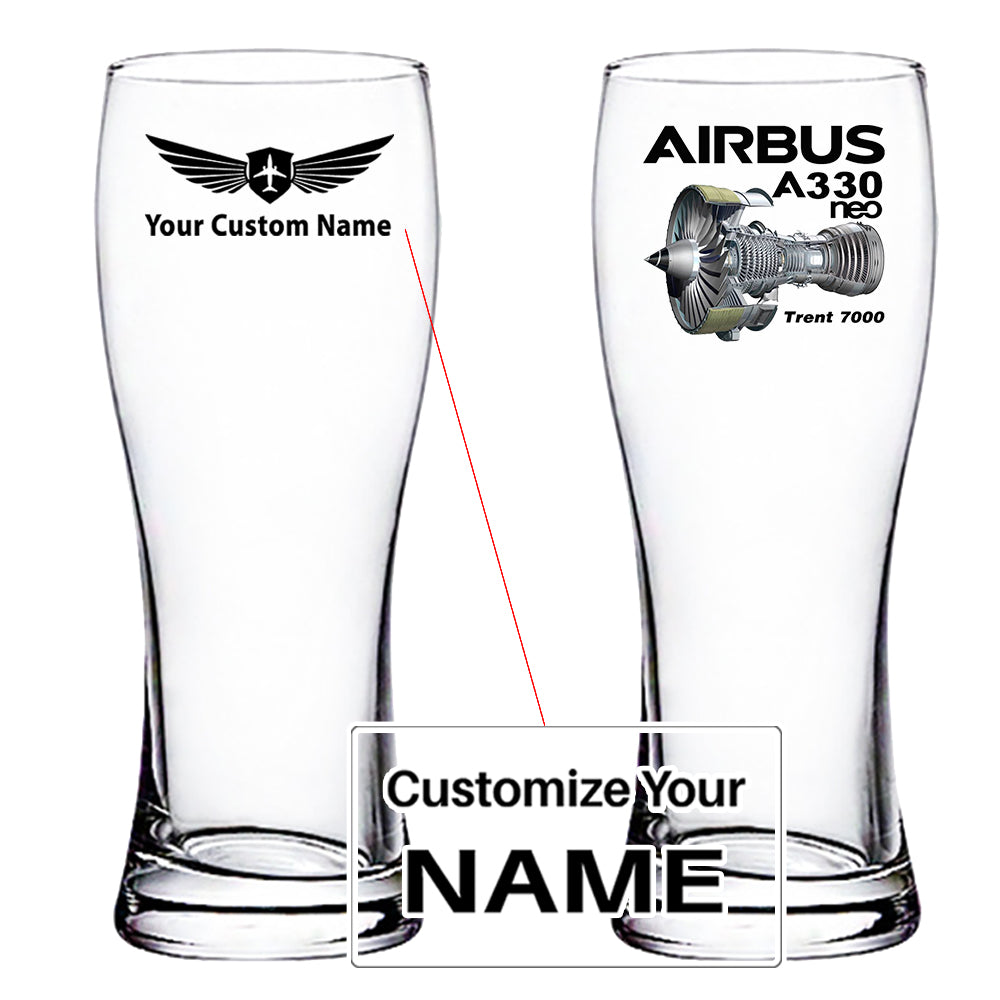 Airbus A330neo & Trent 7000 Designed Pilsner Beer Glasses