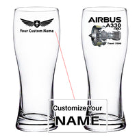 Thumbnail for Airbus A330neo & Trent 7000 Designed Pilsner Beer Glasses