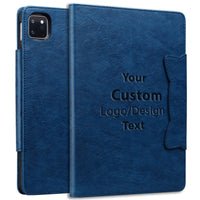 Thumbnail for Custom Design Image Logo Folio Cover for iPad  with PU Leather & Soft TPU Back (Business Style)