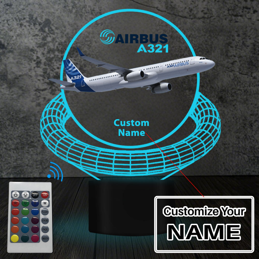 Airbus A321 Designed 3D Lamp