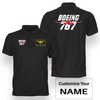 Thumbnail for Amazing Boeing 767 Designed Double Side Polo T-Shirts