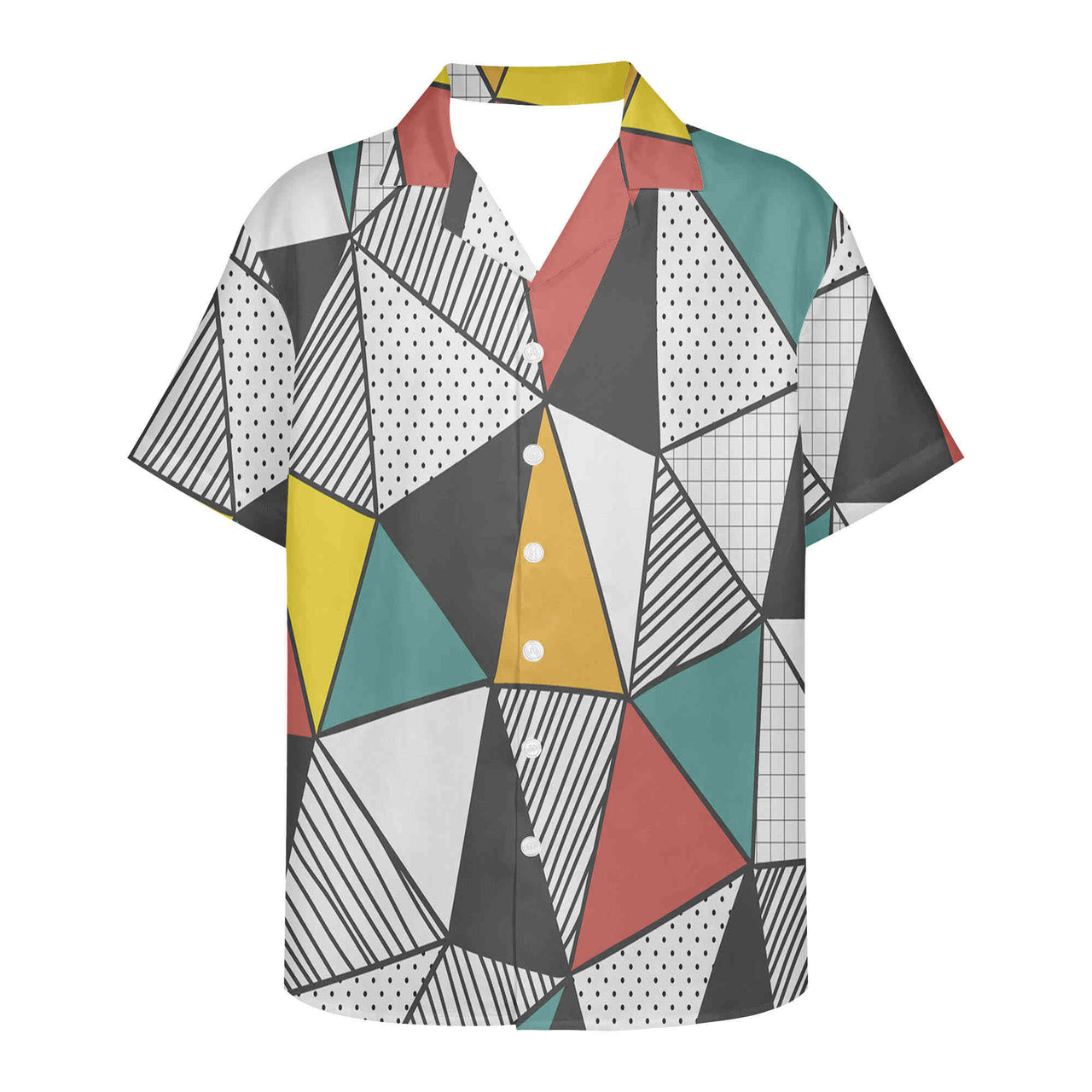 Mixed Triangles Designed 3D Hawaiian Shirts