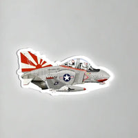 Thumbnail for U.S. Navy F-4 Phantom II Fighter Squadron 111 Sundowners MiG Killers VF-111 Inductive Wall Led Aircraft & 3D Lamp