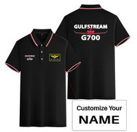 Thumbnail for Amazing Gulfstream G700 Designed Stylish Polo T-Shirts (Double-Side)