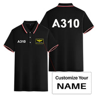 Thumbnail for A310 Flat Text Designed Stylish Polo T-Shirts (Double-Side)