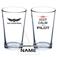 Thumbnail for Pilot (777 Silhouette) Designed Beer & Water Glasses