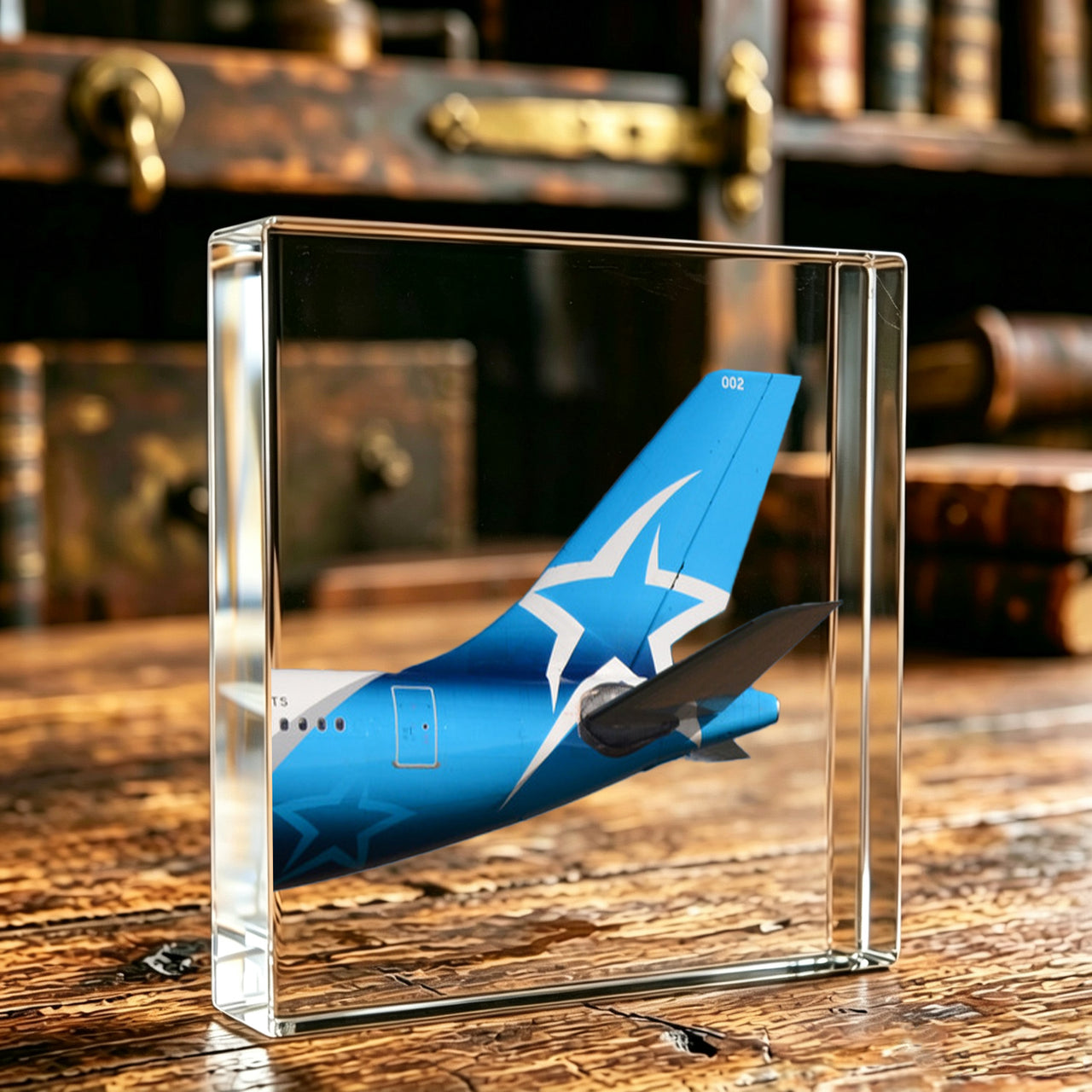 Air Transat Airlines Tail Logo Crystal Ornament