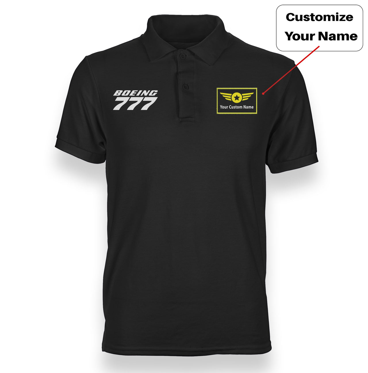 Boeing 777 & Text Designed "WOMEN" Polo T-Shirts