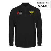 Thumbnail for Trust Me I'm an Air Traffic Controller Designed Long Sleeve Polo T-Shirts