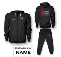 Thumbnail for Trust Me I'm an Air Traffic Controller Designed Zipped Hoodies & Sweatpants Set