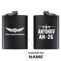 Thumbnail for Antonov AN-26 & Plane Designed Stainless Steel Hip Flasks