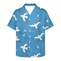 Thumbnail for Seamless Seagulls Designed 3D Hawaiian Shirts