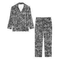 Thumbnail for Dark Coloured Airplanes Designed Women Button Pajamas