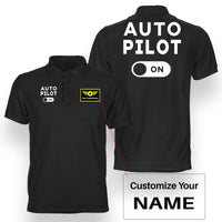 Thumbnail for Auto Pilot ON Designed Double Side Polo T-Shirts