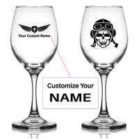 Thumbnail for Skeleton Pilot Designed Wine Glasses