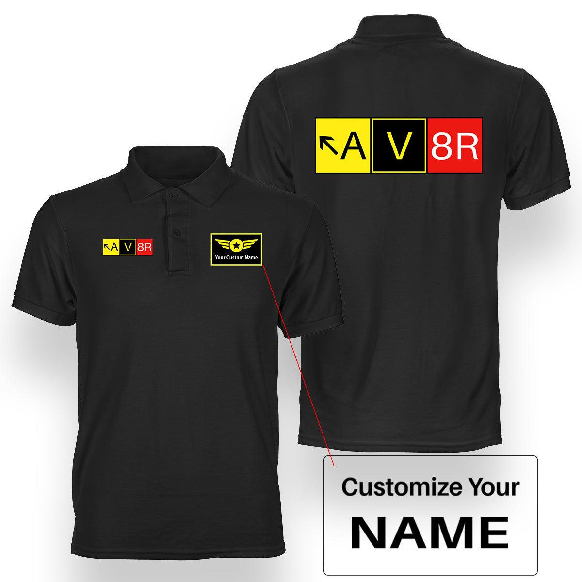 AV8R Designed Double Side Polo T-Shirts