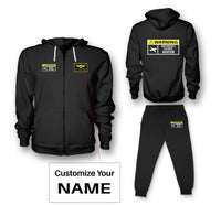 Thumbnail for Warning May Constantly Talk About Aviation Designed Zipped Hoodies & Sweatpants Set