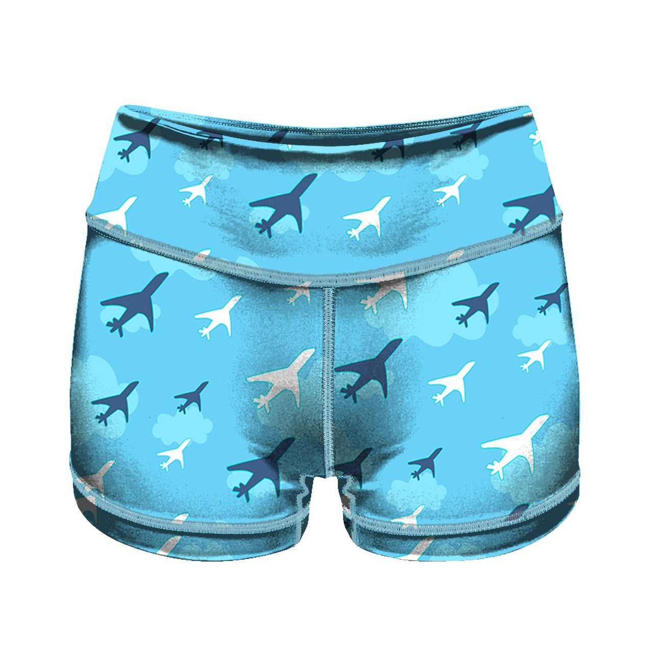 Cool & Super Airplanes 2 Designed Women Yoga Shorts Pants