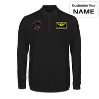 Thumbnail for Fighter Jet 16 - Death From Above Designed Long Sleeve Polo T-Shirts