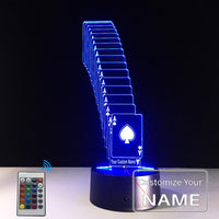 Thumbnail for 3D Poker Cards Designed Night Lamp
