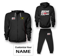 Thumbnail for Amazing 737 Max Designed Zipped Hoodies & Sweatpants Set