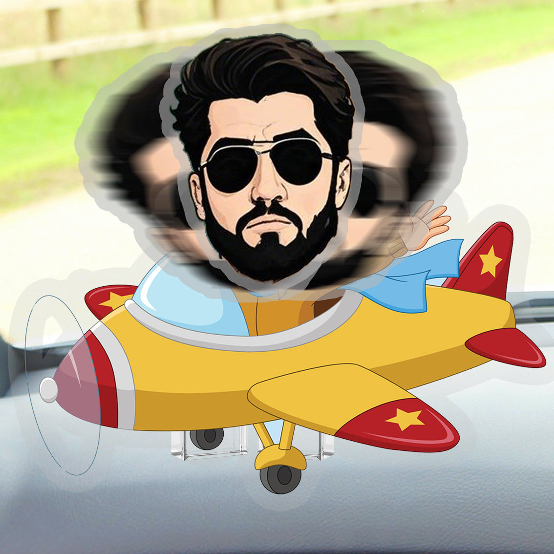 Cartoon Airplane Custom Automatic Shaking Head Decorations Personalized Acrylic