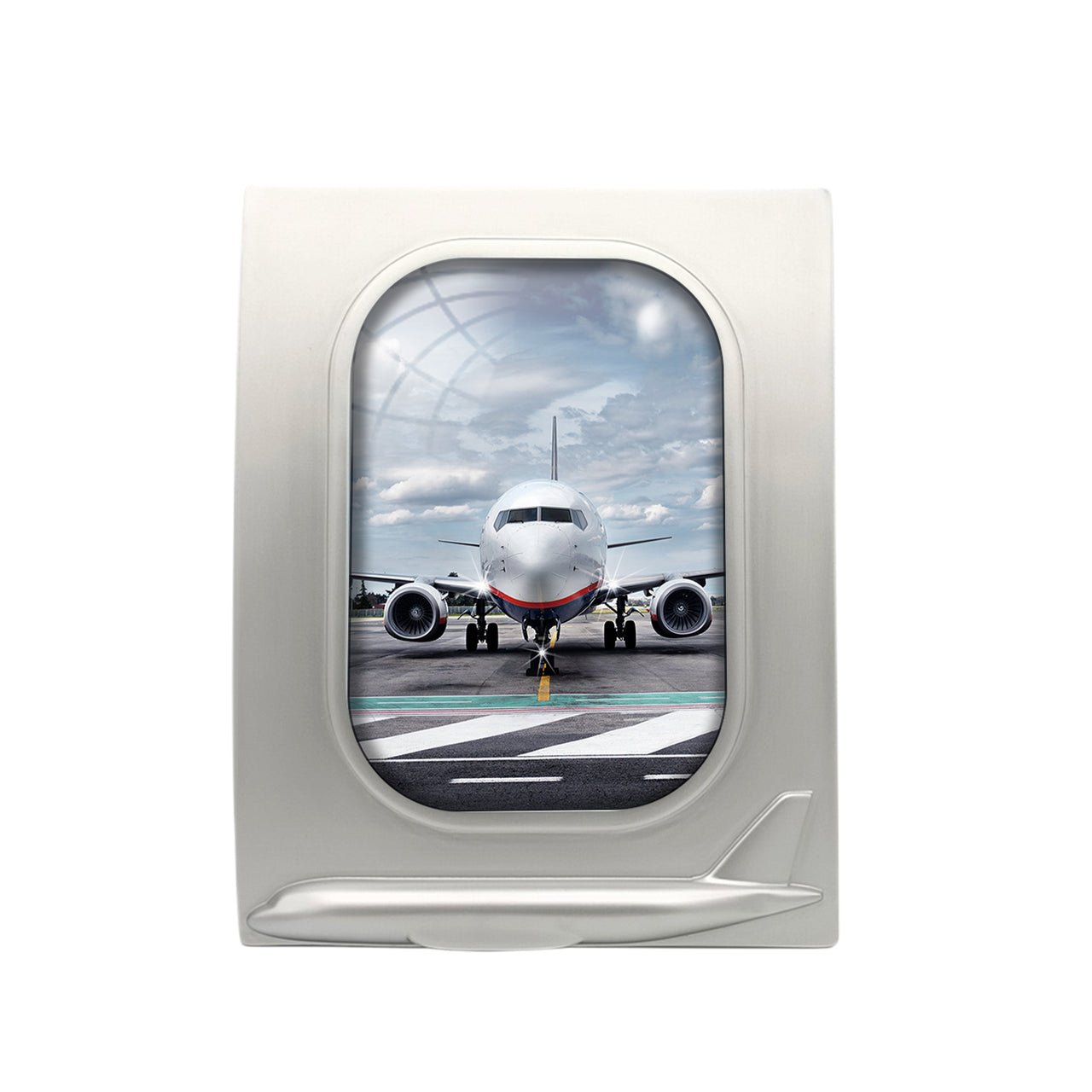 Amazing Clouds and Boeing 737 NG Designed Airplane Window Photo Frame