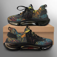 Thumbnail for Dark Coloured Passport Stamps Designed Fashion Running Shoes