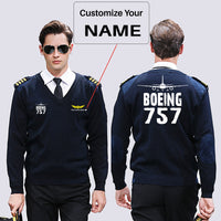 Thumbnail for Boeing 757 & Plane Designed Wool Pilot Sweaters