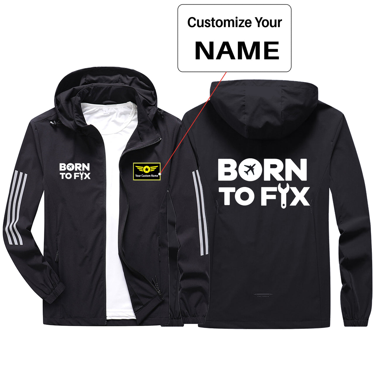 Born To Fix Airplanes Sport & Running Jackets