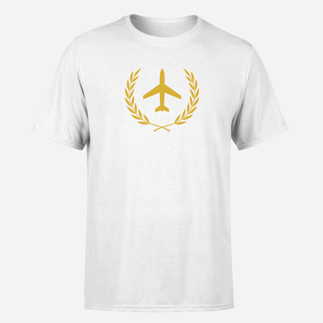 Leaf & Airplane Design Super Quality T-Shirts