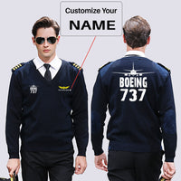 Thumbnail for Boeing 737 & Plane Designed Wool Pilot Sweaters