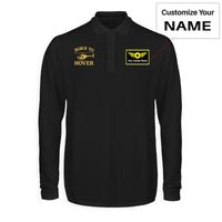 Thumbnail for Born To Hover Designed Long Sleeve Polo T-Shirts
