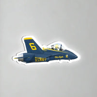 Thumbnail for U.S. Navy Blue Angels Aerobatic Team FA-18 Inductive Wall Led Aircraft & 3D Lamp