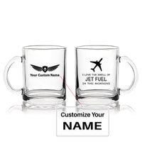 Thumbnail for I Love The Smell Of Jet Fuel In The Morning Designed Coffee & Tea Glasses