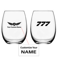 Thumbnail for 777 Flat Text Designed Water & Drink Glasses