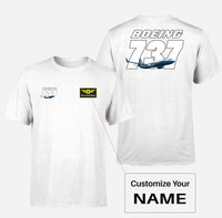 Thumbnail for Super Boeing 737+Text Designed Double-Side T-Shirts