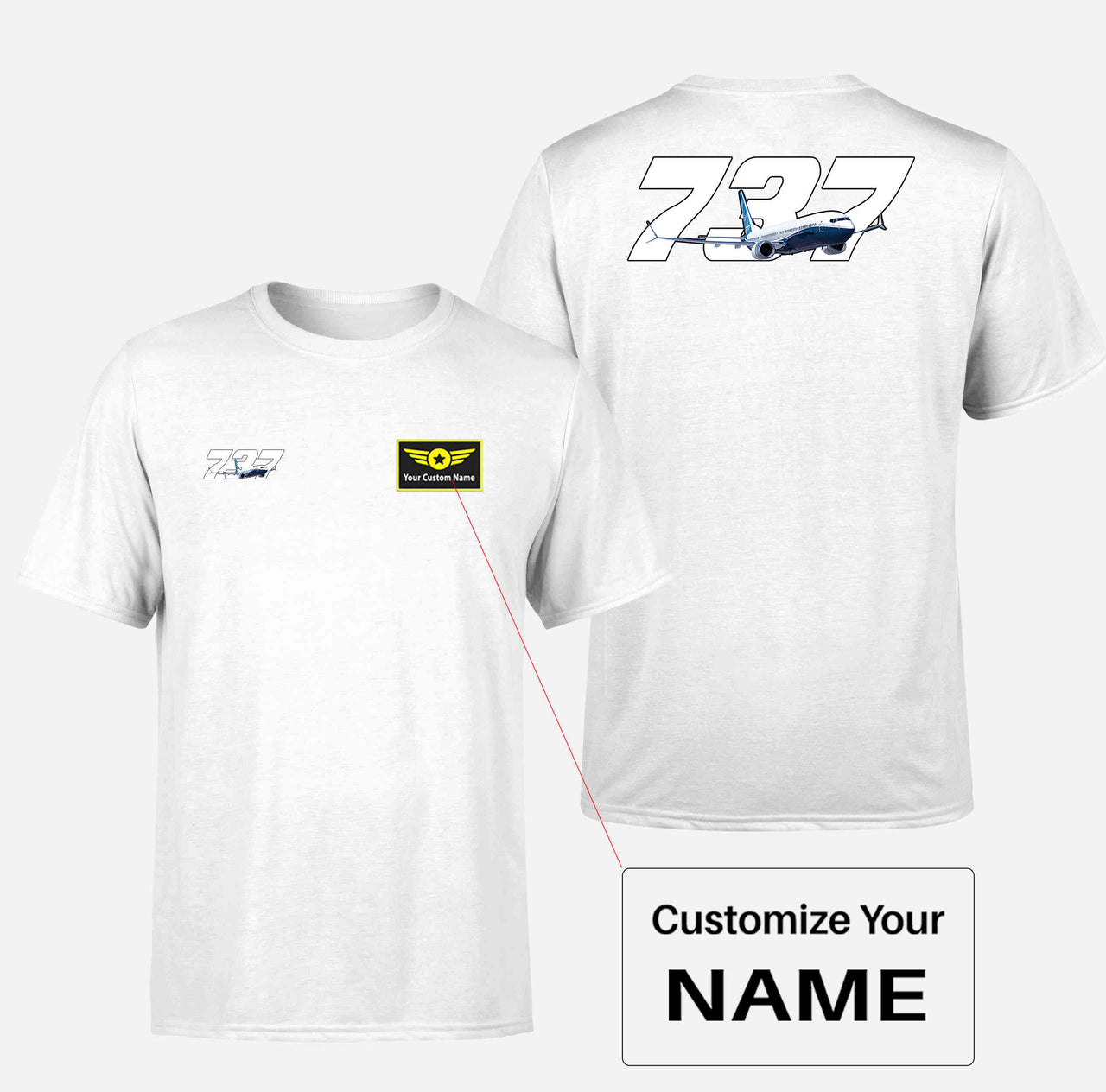 Super Boeing 737 Designed Double-Side T-Shirts