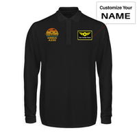 Thumbnail for Retro Airbus A330 Designed Long Sleeve Polo T-Shirts